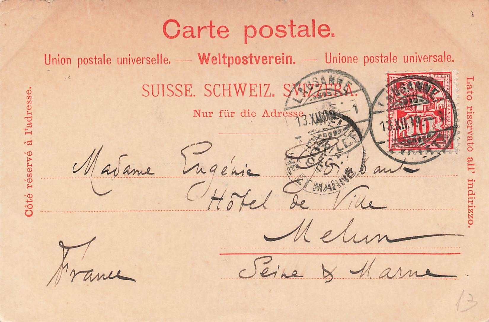 Cartoline postali: Delemont JU – Usato da Biasca venduto da Blenio71 1