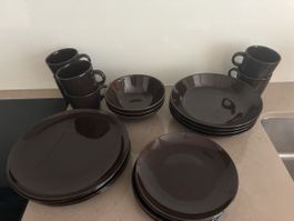 Ikea Färgklar Geschirr Set braun
