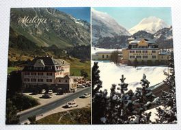 Alte Maloja-Kulm-Postkarte, Hotel & Restaurant - Rarität