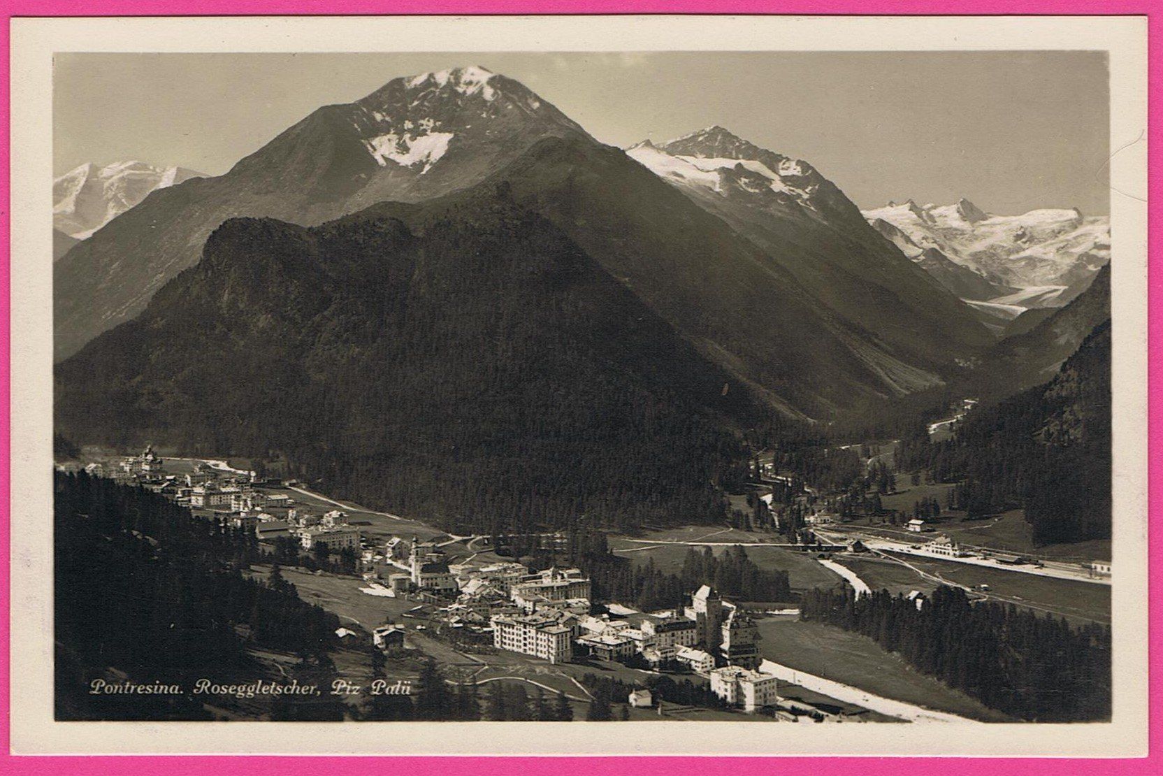 Cartoline postali: Pontresina Roseggletscher Piz Palü – Usato da Einsiedeln venduto da dillie