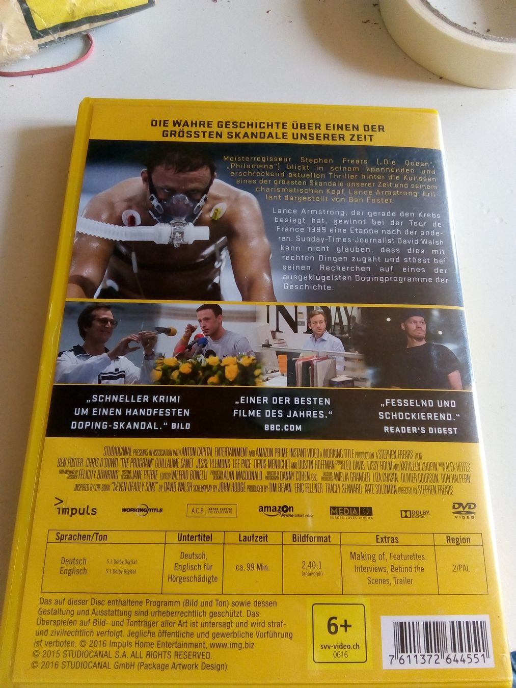 Alle DVDs: The Program - Um jeden Preis: Lance Armstrong   D/E   ©'2015 – Gebraucht aus St. Gallen von elk2024 2