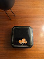6 sous-verres japonais en bois laqué noir années 80