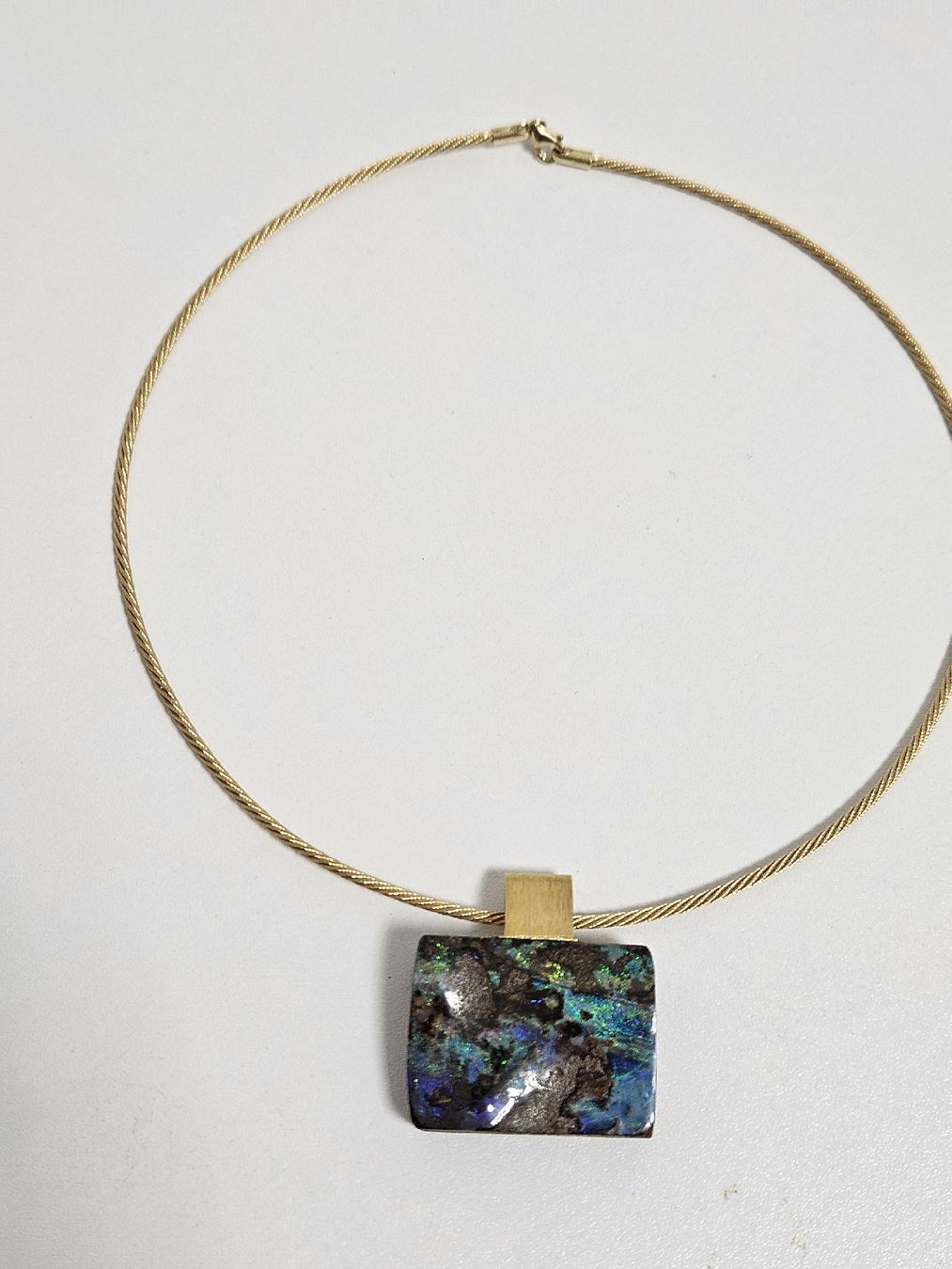 Catenine: Goldcollier 750 mit Anhänger Boulderopal – Usato da Schlieren venduto da Bestleo 1