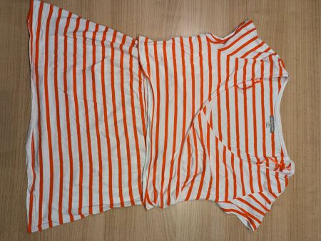 Damen Wickel Shirt gestreift rot weiss Grösse 38