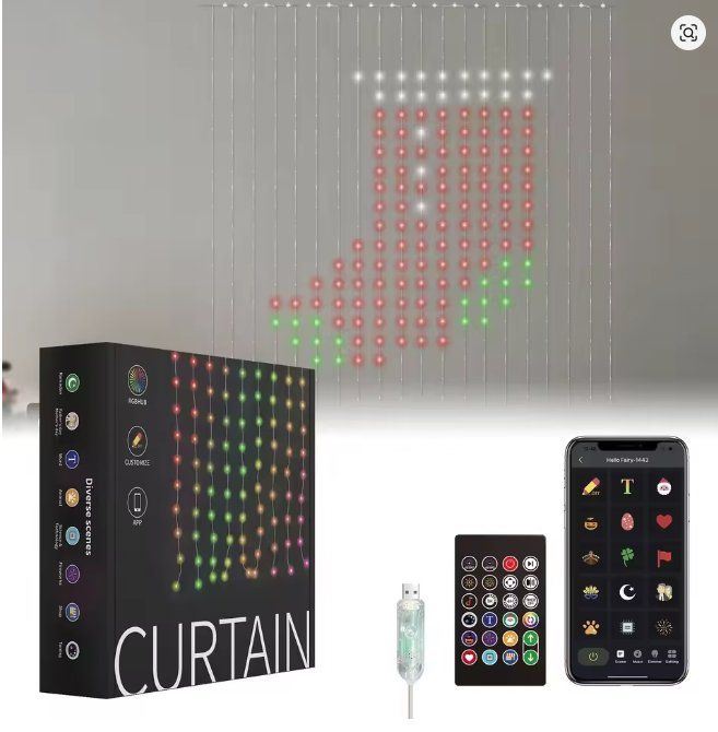Lichterketten & Leisten: LED SMARTER Vorhang 2x2m – Neu (gemäss Beschreibung) aus Kirchleerau von KA-MA