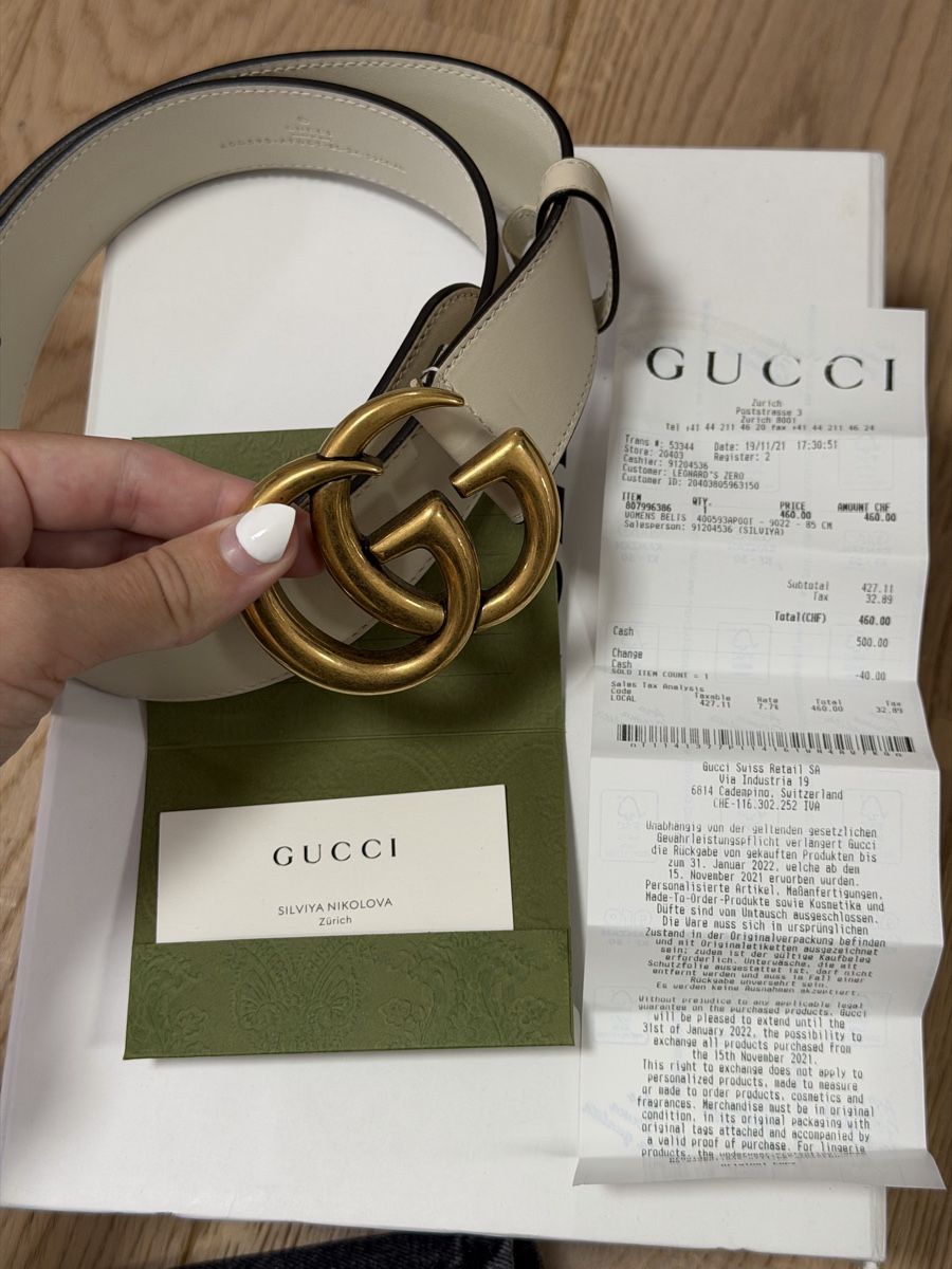 Gucci Cinture: Gucci Gurt Leder Grosse 85cm neuwertig – Nuovo (secondo la descrizione) da Wolfhausen venduto da leaze