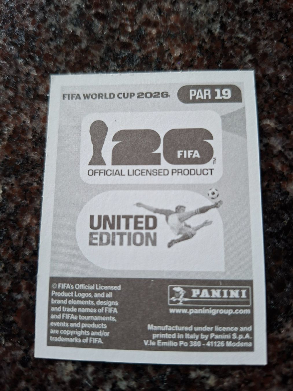 Panini Carte collezionabili: Panini FIFA World Cup 2026 PAR 19 – Nuovo (secondo la descrizione) da Erlinsbach venduto da pfunky 1