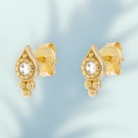 Ohrstecker 925 Silber vergoldet mit Zirkonia