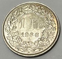 1 Franken - stehende Helvetia - 1966 B (Silber .835)