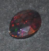 Edelstein L-7751 – Äthiopischer Schwarzer Opal 11x9mm Caboch
