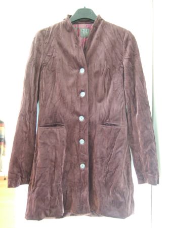 Nile, Samtjacke, Kurzmantel, dunkelrot, weinrot, XS, NEU