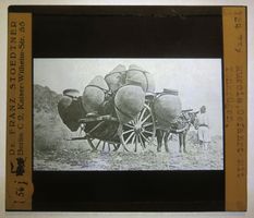 Glasdia Spanien: Murcia - Gefährt mit Tonkrügen, um 1920
