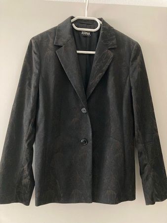 1 Damen-Blazer, Gr. 42, schwarz-braun gemustert
