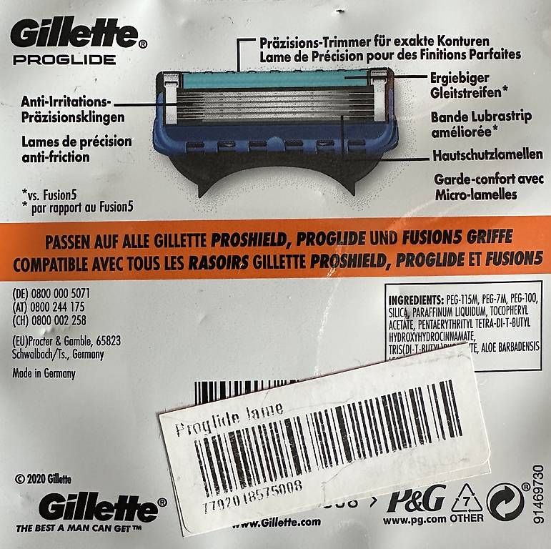 Gillette Rasoi & Lamette da barba: Gillette proglide XL 8 lames – Nuovo e nell'imballaggio originale da La Chaux-de-fonds venduto da ccjp 1