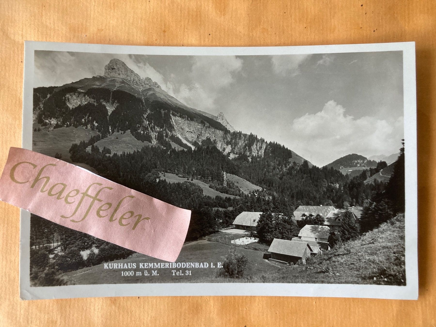 Cartoline postali: 1934 Kurhaus Kemmeribidenbad i. E. – Usato da Zürich venduto da Chaeffeler