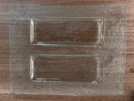 Plateau apéritif en verre, design moderne