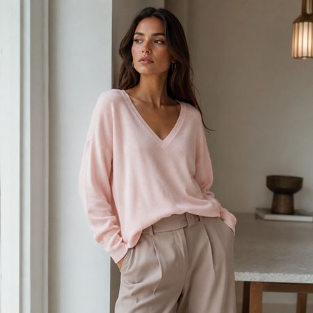 ZARA Feinstrickpullover V-Ausschnitt Pullover Gr.38-40 Neu