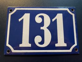 hausnummer 131 /antik/nummernschild