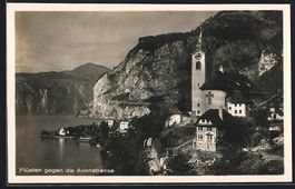 Flüelen, an der Kirche mit Blick gegen 