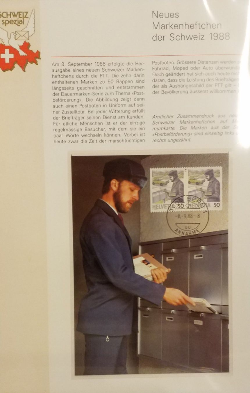 Alle Briefmarken: 1988, Maximumkarte Postbote selten Angeboten – Gebraucht aus Baden von Eggi