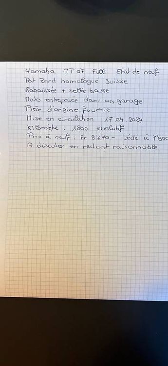 MT07 full rabaissée pot Zard (Gebraucht) in Murist für CHF 7500 – nur ...