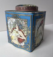 Vintage Blechdose Jugendstil Motiv