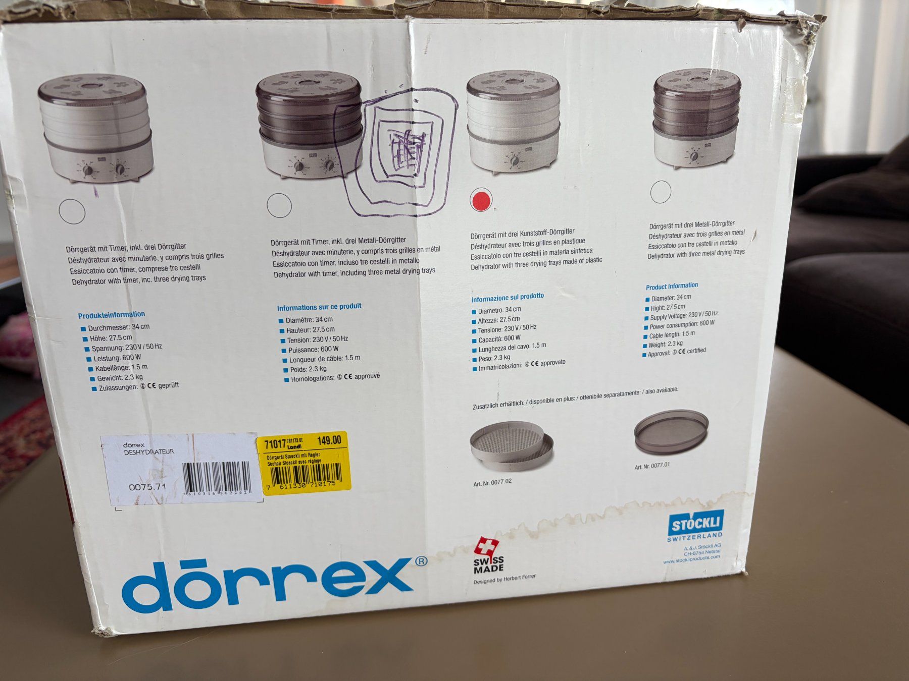 Elettrodomestici da cucina: Dörrex Stöckli Original Dörrgerät mit Regler – Usato da Uetendorf venduto da Mhot0 4