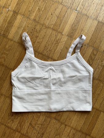  Sport Crop Top, Size M, Cream White