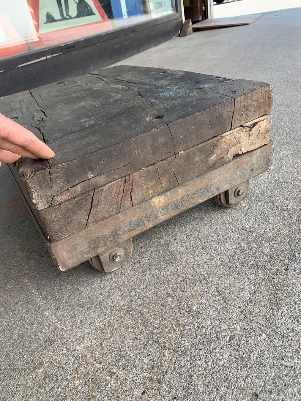 Modelleisenbahnen: Schwerlastwagen, Wagen, Rollwagen, Rollbock, massvholz, – Gebraucht aus Wiedlisbach von materialkreislauf 2
