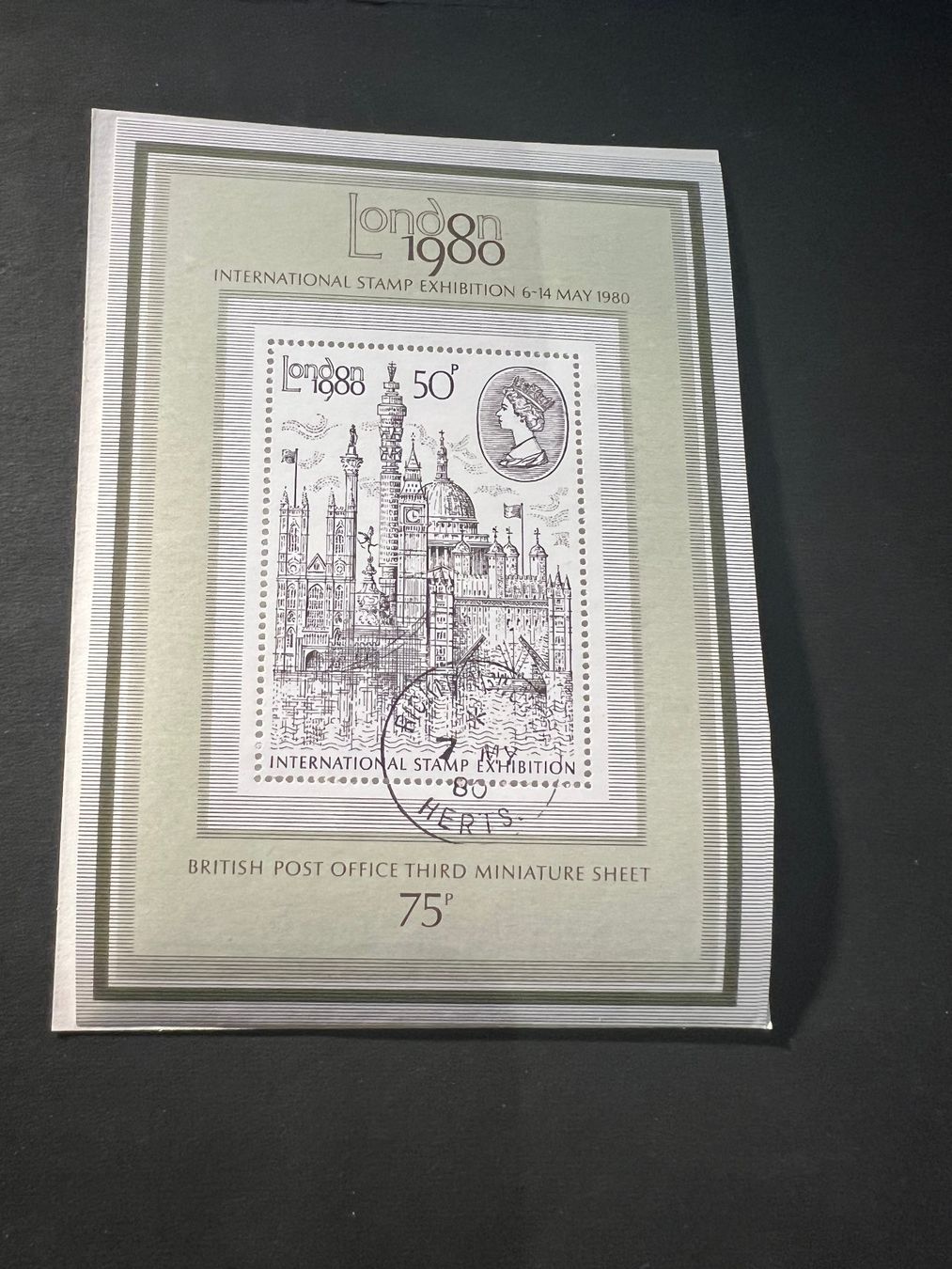 Tutti i francobolli: England Mini Sheet 1980  (E1215) – Usato da Hinwil venduto da Sidi4