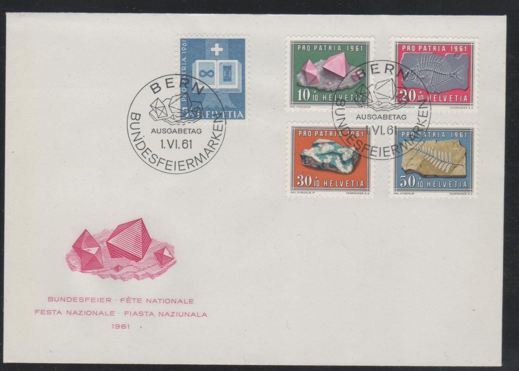 Tutti i francobolli: Pro Patria 1961 sauberer Satz -FDC – Usato da Remetschwil venduto da Hofiii