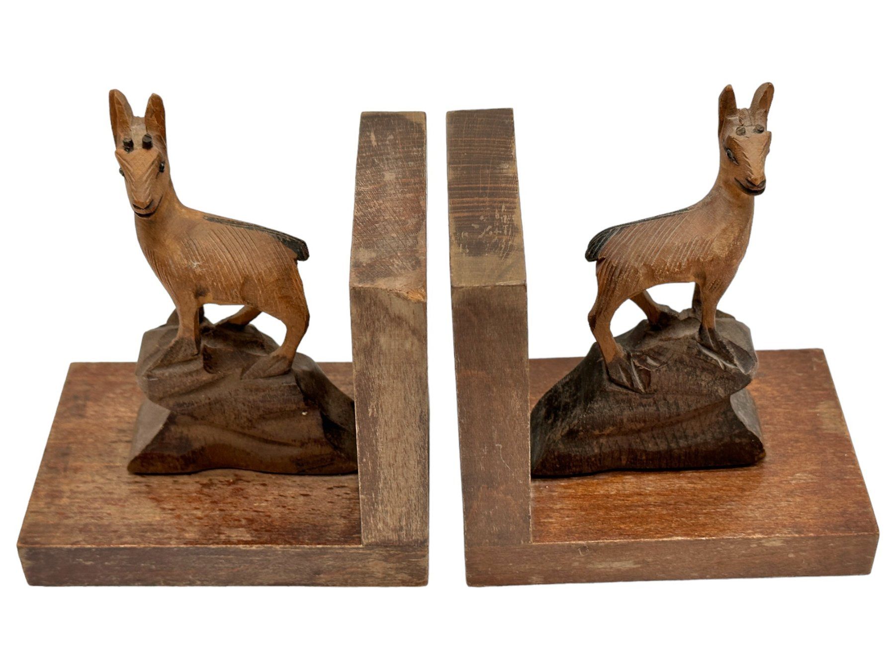 Altro in Decorazioni & Accessori: Serre-livres chevreuils sculptées Forêt-Noire. Signées – Usato da Morges venduto da vintix 7