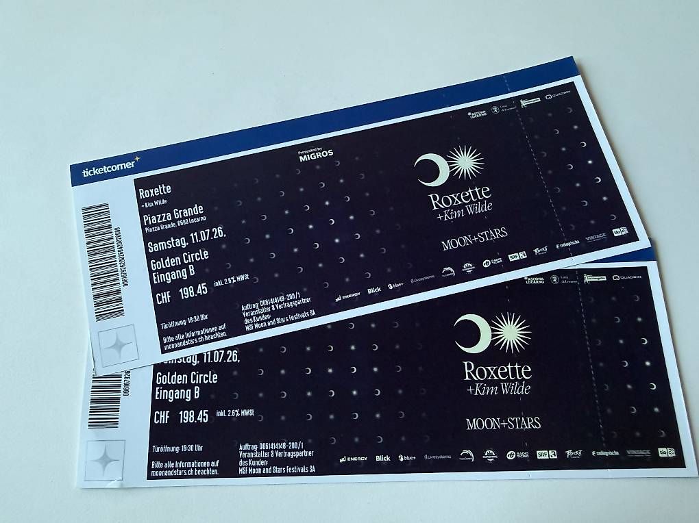 Billets: Roxette & Kim Wilde – D'occasion à Ebikon par Bubich