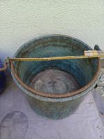 Grosser Kupferkessel mit Henkel, Topf, Deko, Garten