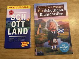 Reiseführer Schottland und Buch „unnützes Wissen“