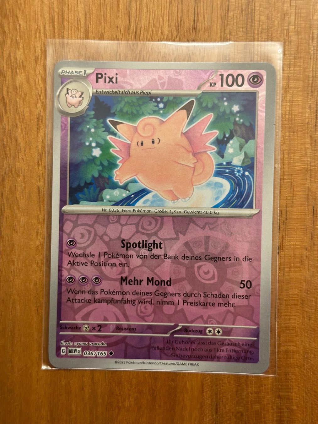 Pokémon Sammelbilder & Trading cards: 036/165 Pixi - Reverse Holo - Pokemon 151 MEW - DE – Neu (gemäss Beschreibung) aus Hergiswil NW von Feybyen