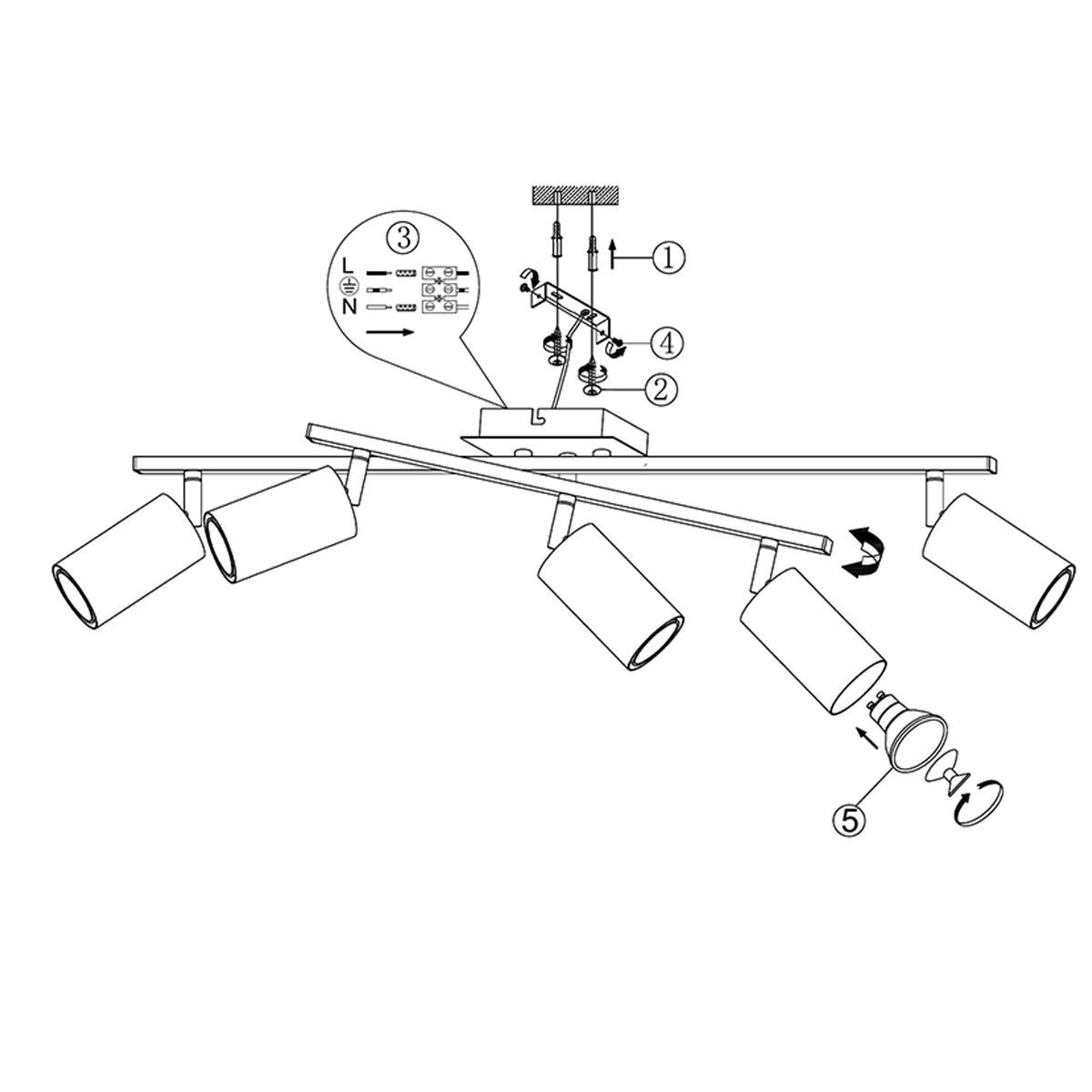 Lampadari & plafoniere: Deckenleuchte, Altmessing, 77 cm x 57 cm – Nuovo (secondo la descrizione) da Kreuzlingen venduto da Smart-Light 4
