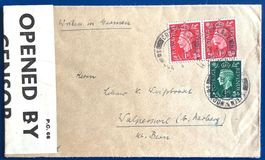 1943 - Grossbritannien Zensurbrief London nach Walperswil BE