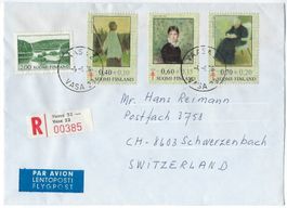 1976 Einschreiben Flugpost aus Finnland nach Schwerzenbach