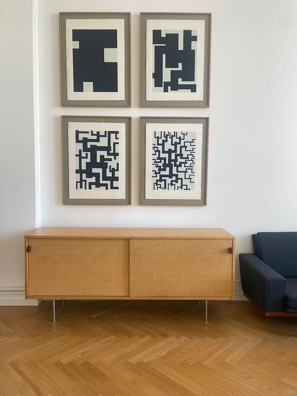 Knoll Kommoden: Sideboard Florence Knoll 116 Seegras  1940s – Gebraucht aus Basel von MidMod20C 7