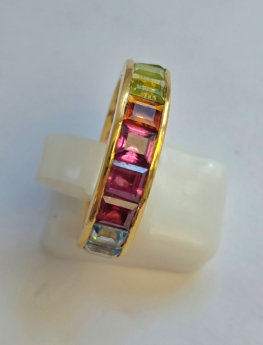 Anelli: Gold Fingerring Rainbow Safire – Nuovo (secondo la descrizione) da Zürich venduto da adriben 4
