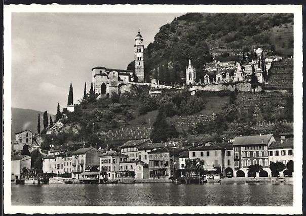 Cartoline postali: AK Morcote /Lago di Lugano, Panorama – Usato da Berlin venduto da bartko-reher