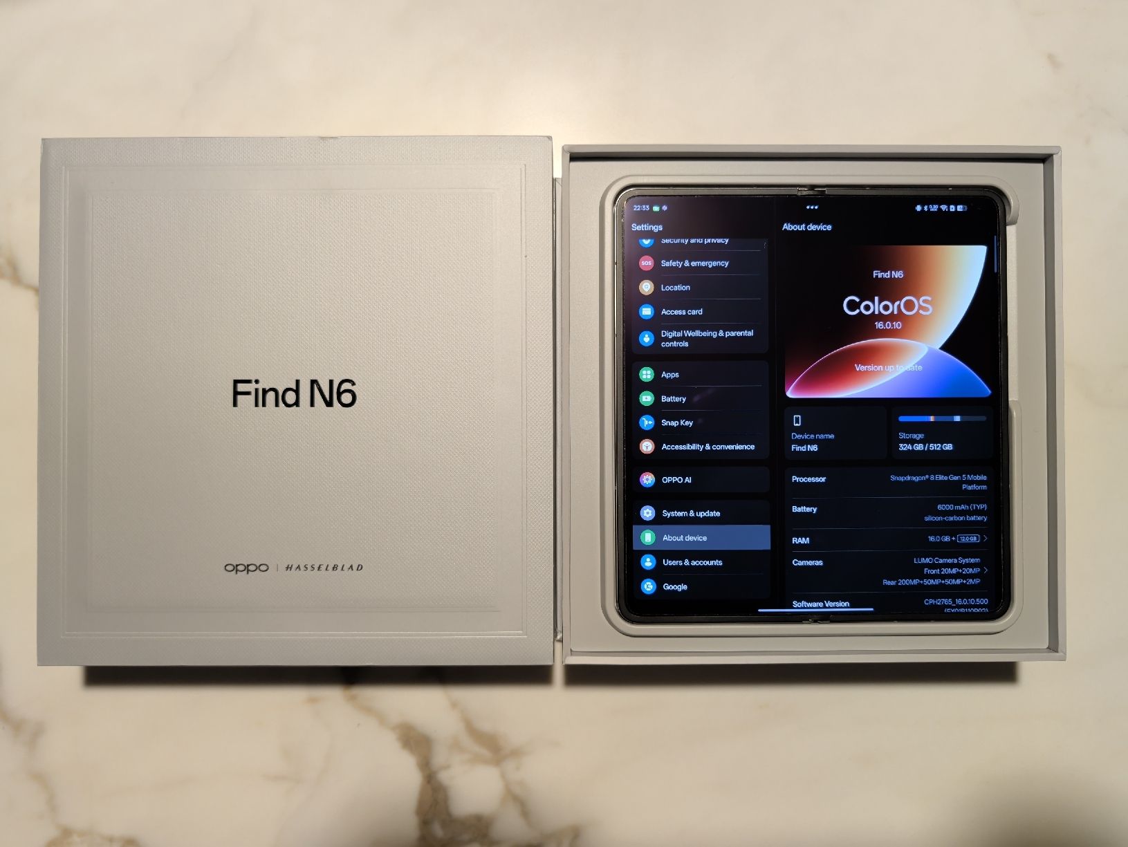 Oppo Handys / Smartphones: Oppo Find N6 16/512GB Silver, global version – Gebraucht aus Fällanden von gnyslb