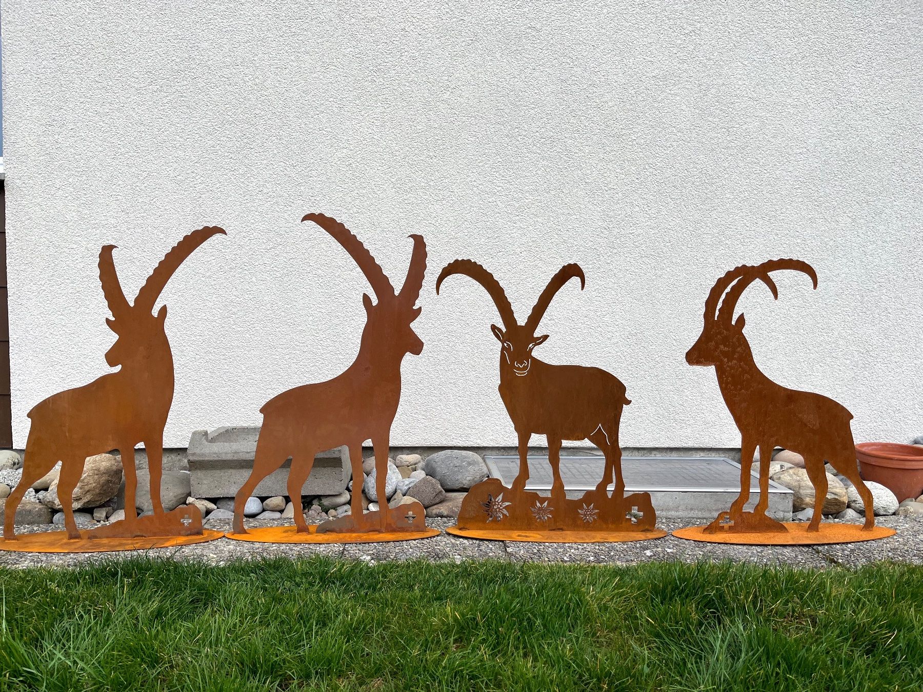 Alle Dekorationen: Edelrost Steinbock mit Gesicht, Rostdeko,Gartendeko,Rosttier – Neu (gemäss Beschreibung) aus Honau von Freude1234 2