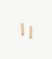 Bar Post Goldohrringe massives Gold 18k 750 Stabform