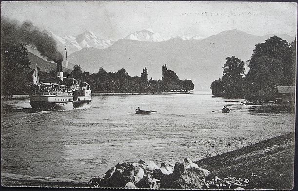 Cartoline postali: THUN Dampfschiff bei Scherzligen – Nuovo (secondo la descrizione) da Jona venduto da philajona