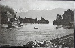 THUN Dampfschiff bei Scherzligen