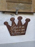 Dekoschild Edelrost Glück