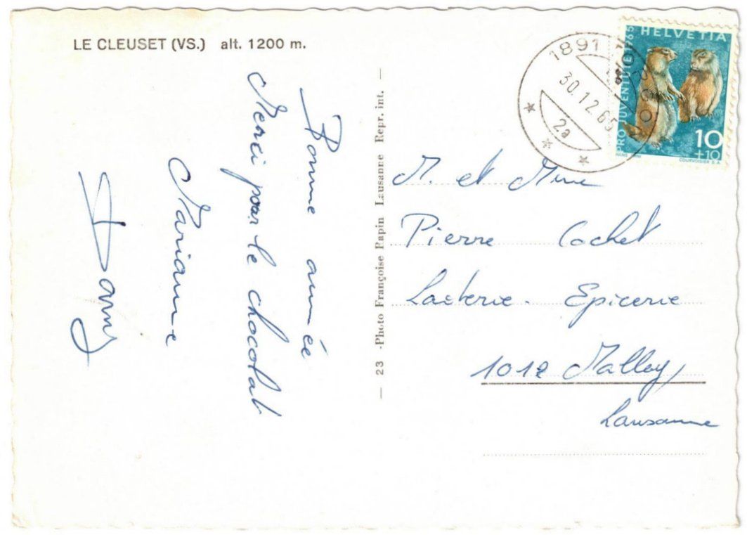 Cartoline postali: Le Cleuset - Skilift – Usato da Binningen venduto da Mountainrider 1