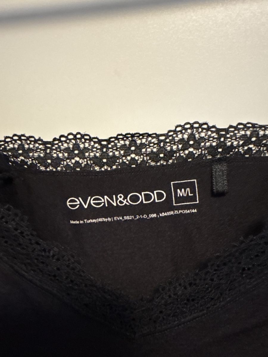 Top: Even&Odd Top, Schwarz mit Spitze, Grösse M/L – Nuovo (secondo la descrizione) da Thun venduto da Vans_98 1